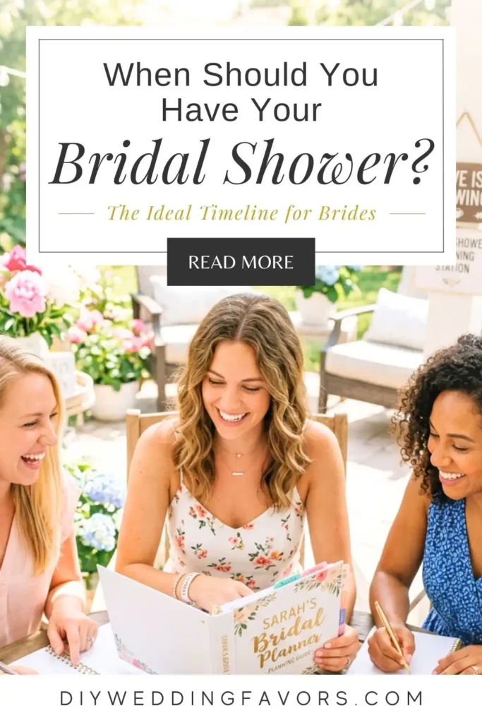 When should you have your bridal shower timeline guide for brides showing the ideal time to host a bridal shower before the wedding