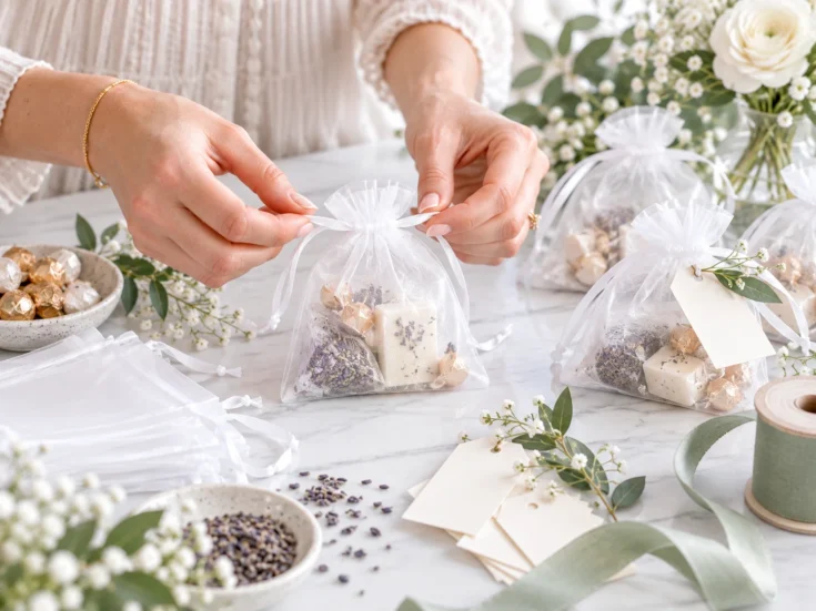 Image for White Organza Favor Bags